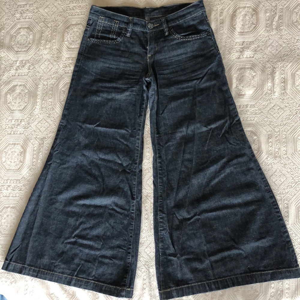 BCBG Max Azria chic wide leg jeans
